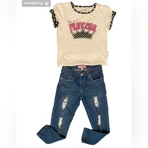 Jeans and a shirt for girls